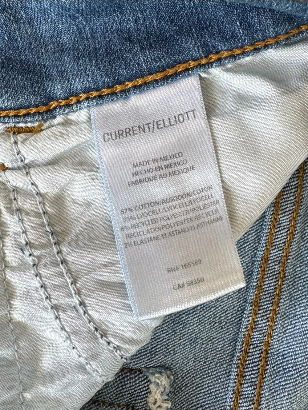 Current/Elliot Wide Leg Jeans The Navigator in Doheny Size 25